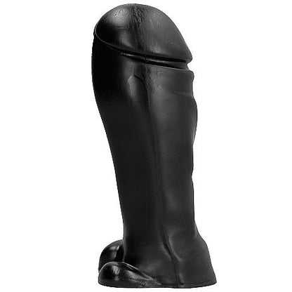 Dildo ALL BLACK Longo 22 cm com Testículos, ideal para penetração profunda e prazer intenso.