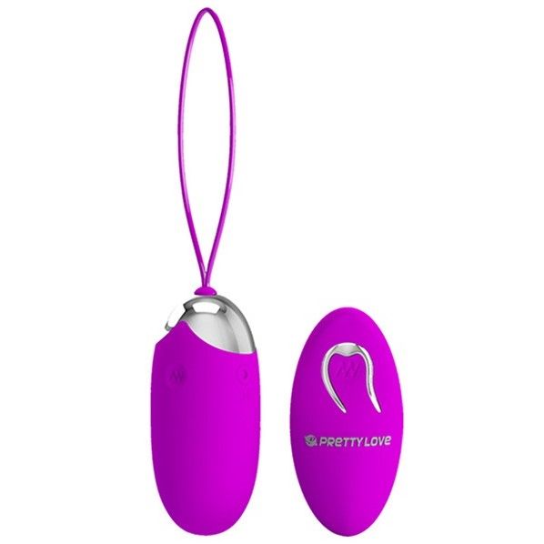 PRETTY LOVE Vibrador Egg Berger com Controle Remoto e 12 Funções, feito em silicone de alta qualidade.
