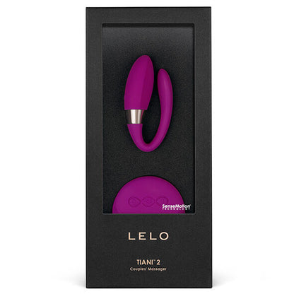LELO Lyla 2 Insignia Design Deep Rose Massageador Oval, destacando seu design elegante e controle remoto.