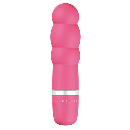 B SWISH Massageador BCUTE Clássico Pérola Rosa, um vibrador de silicone macio e curvo para prazer íntimo.