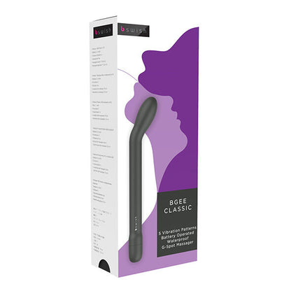 Vibrador B SWISH Bgee Clássico Preto com design ergonómico e ponta para Ponto G.