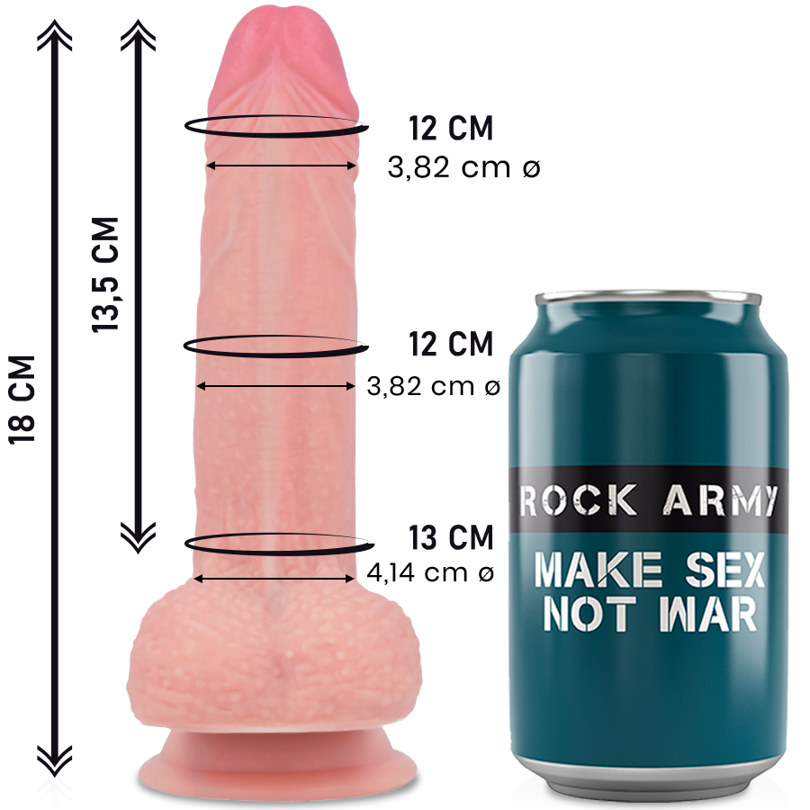 ROCKARMY Dildo Realista Mustang Silicone Líquido com ventosa