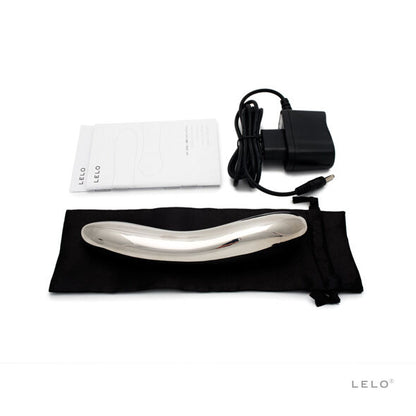 Vibrador LELO Inez de Aço Inoxidável, mostrando seu design elegante e material premium.