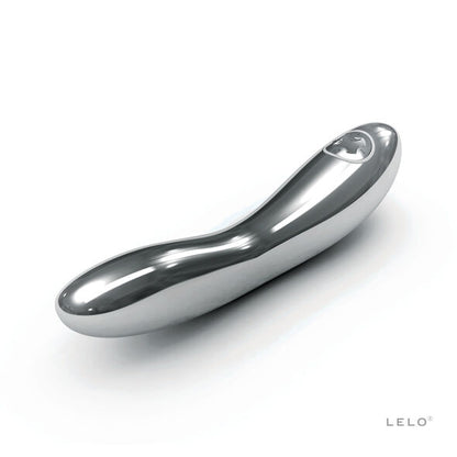 Vibrador LELO Inez de Aço Inoxidável, mostrando seu design elegante e material premium.