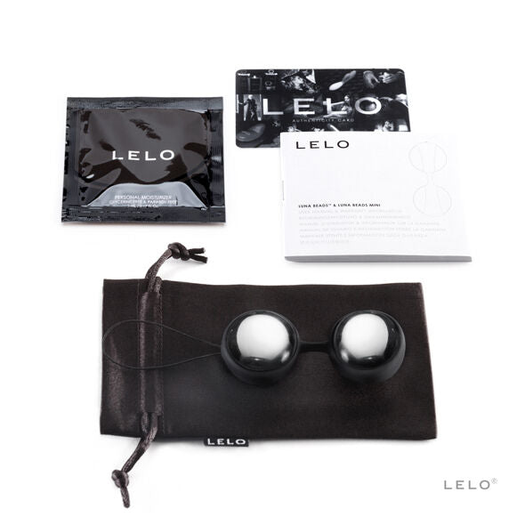 Close-up das LELO Luna Contas de Aço Inoxidável mostrando o seu design elegante e material premium.