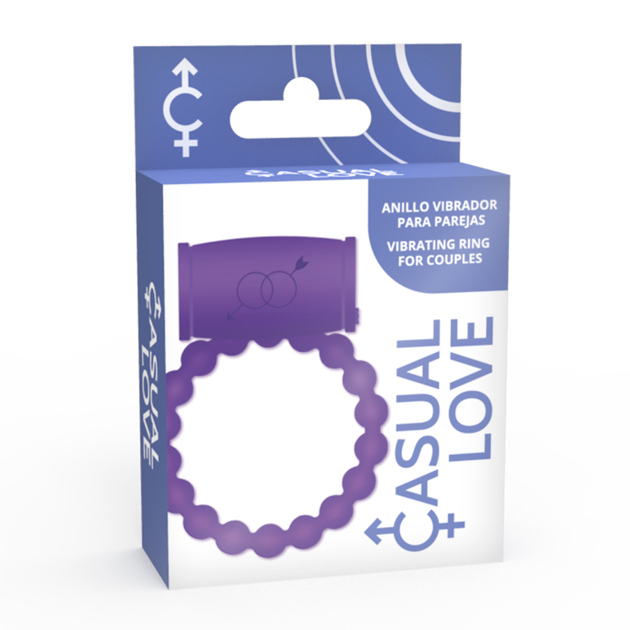 CASUAL LOVE Anel Vibrador 25 Para Casais Violeta em silicone premium