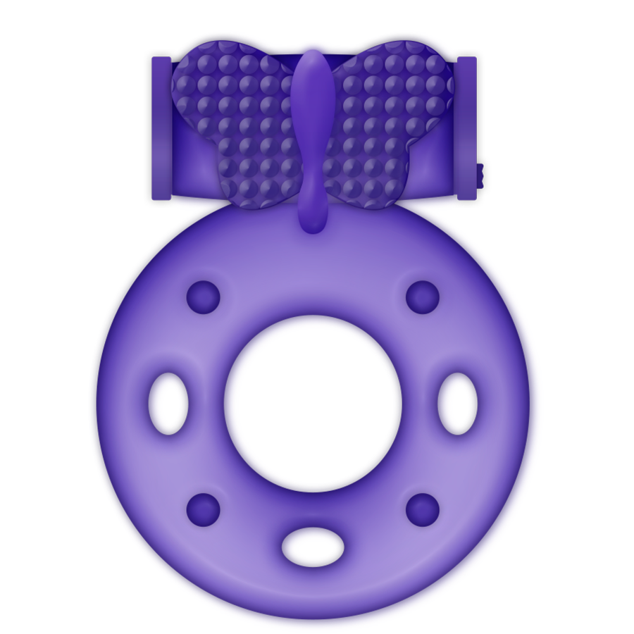 CASUAL LOVE Anel Peniano Vibrador Clitoriano Flexível Roxo para prazer duplo e ereções duradouras.