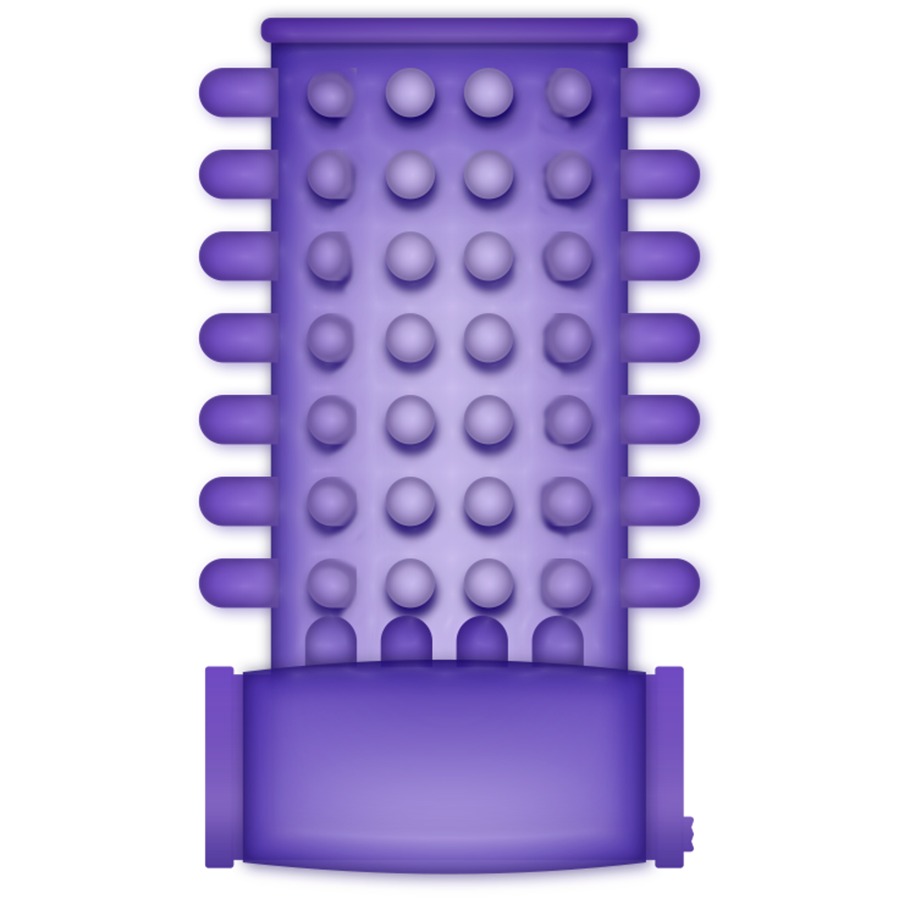 Anel vibrador para pénis Casual Love Lilás, com detalhes da textura e características vibratórias.
