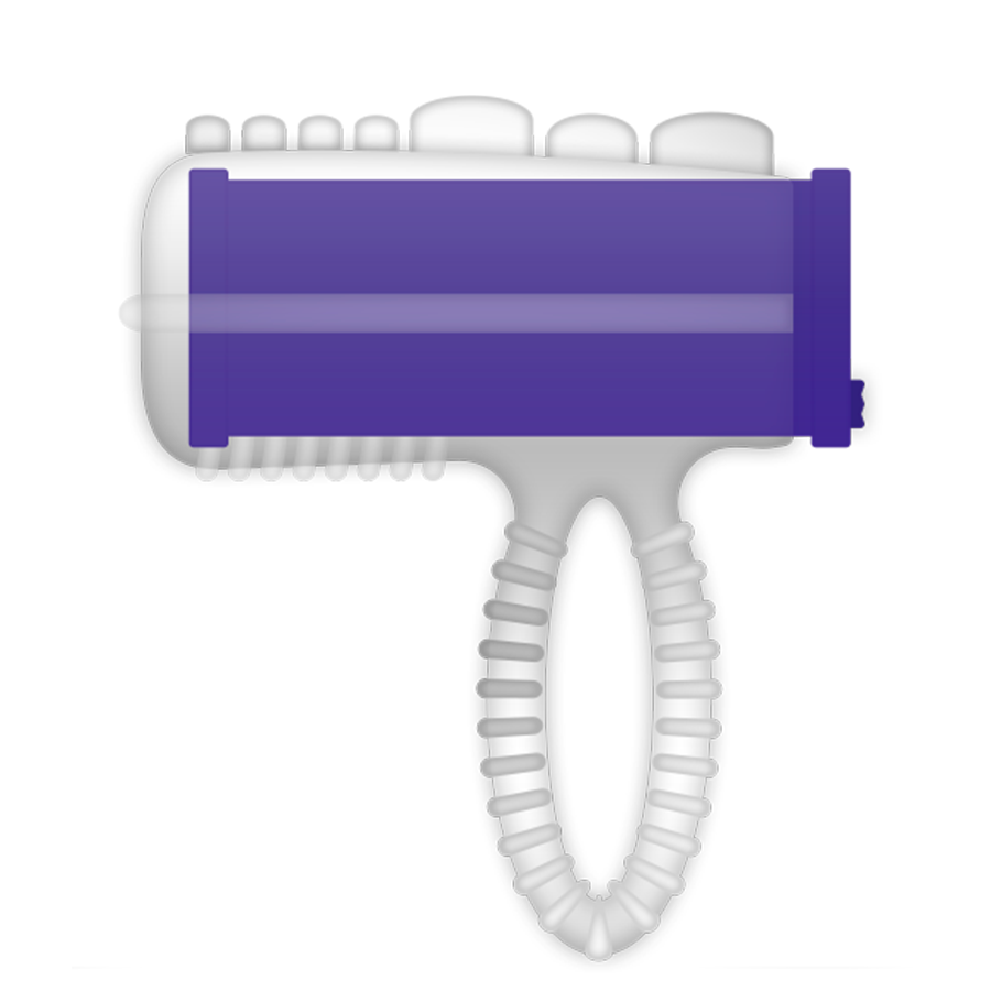 CASUAL LOVE Anel Vibrador para Língua e Dedo Lilac - vista detalhada do produto flexível.