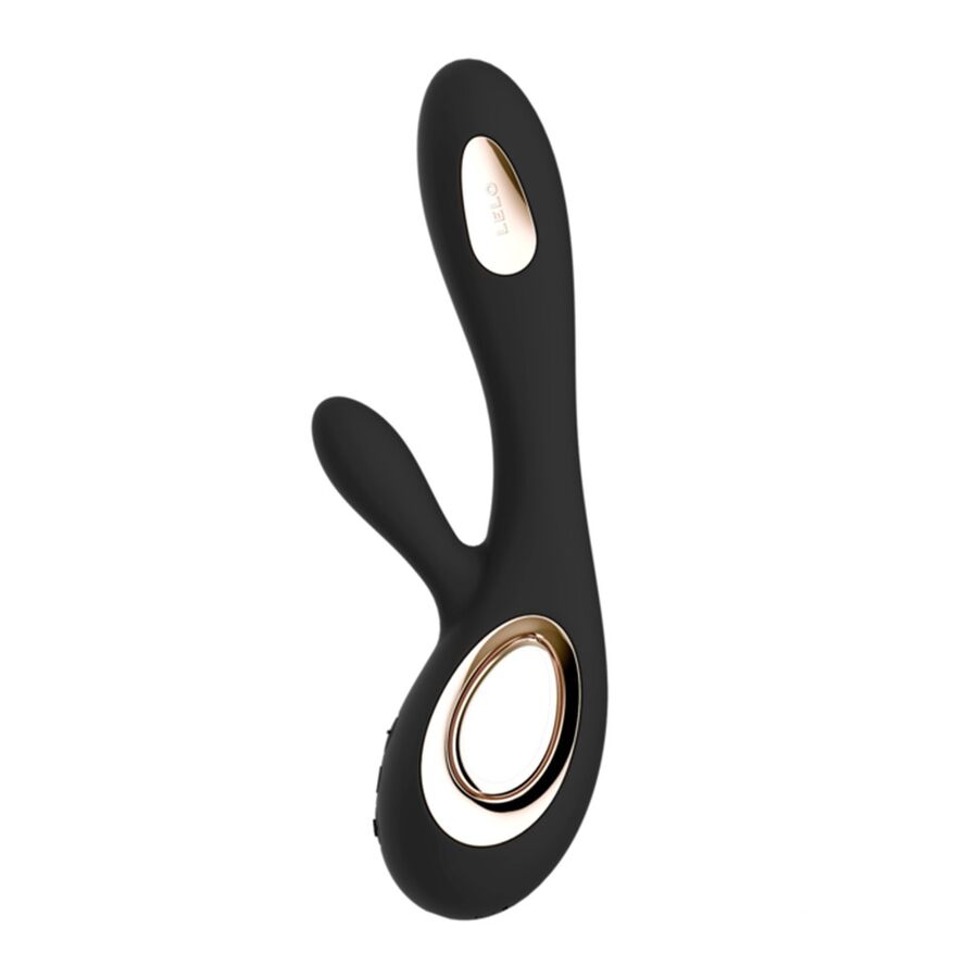 LELO Vibrador Coelho SORAYA WAVE preto com tecnologia WaveMotion™ para estimulação dupla do Ponto G e clitóris.