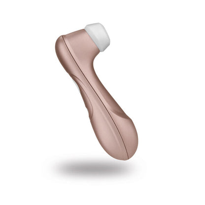 Satisfyer Pro 2 NG, estimulador clitoriano com tecnologia Air-Pulse, em close-up, mostrando seu design ergonômico e material de silicone.