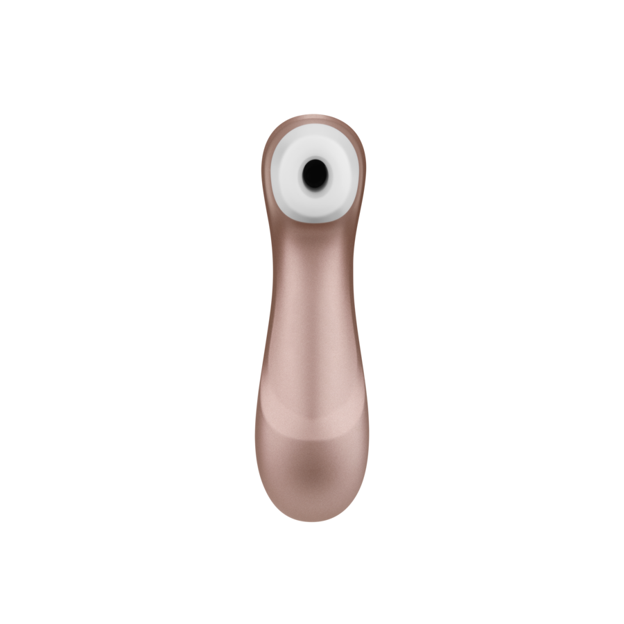Satisfyer Pro 2 NG, estimulador clitoriano com tecnologia Air-Pulse, em close-up, mostrando seu design ergonômico e material de silicone.