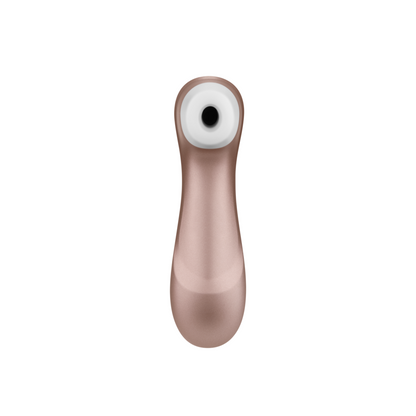Satisfyer Pro 2 NG, estimulador clitoriano com tecnologia Air-Pulse, em close-up, mostrando seu design ergonômico e material de silicone.