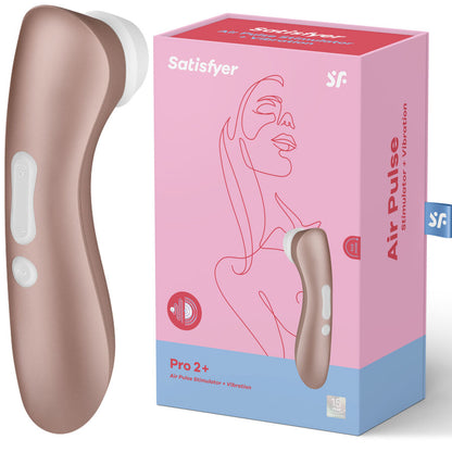 Close-up do vibrador Satisfyer Pro 2 com estimulação de ondas de pressão.