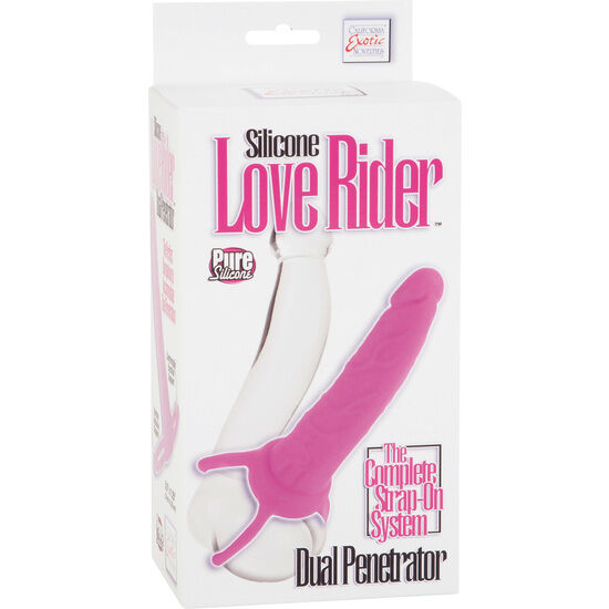 Duplo Penetrador Rosa com Arnês para Testículos