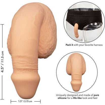 Pénis de Silicone para Packing 10.25 cm Cor Carne