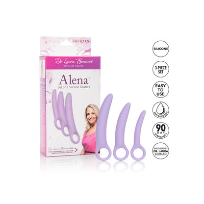 Dilatadores Vaginais de Silicone Alena - Conjunto de 3
