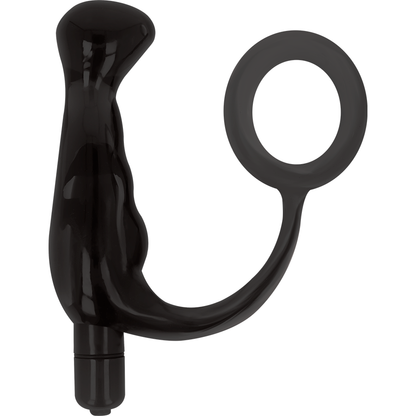 Vibrador prostático Addicted Toys de silicone preto, 10 cm de comprimento