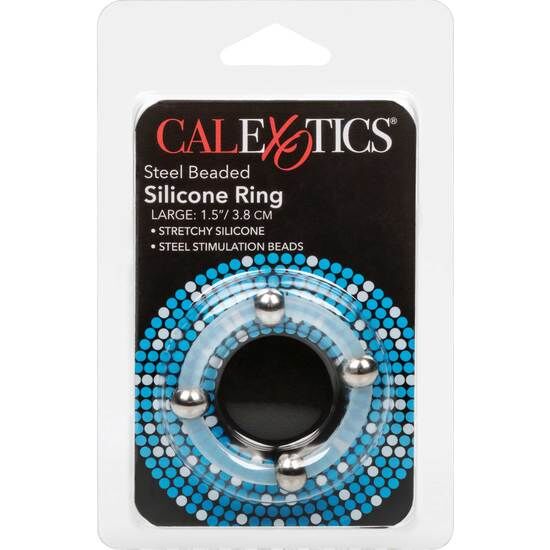 Anel Peniano de Silicone com Contas de Aço