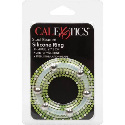 Anel Peniano de Silicone com Contas de Aço XL