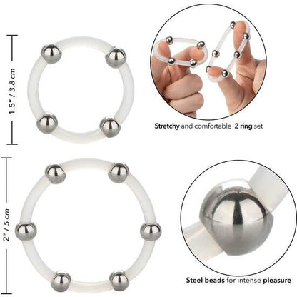 Anéis Penianos de Silicone com Contas de Aço