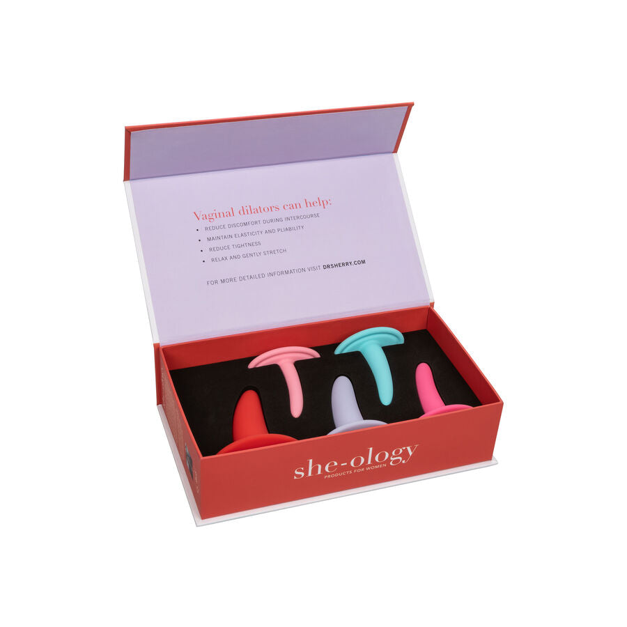 Kit de Dilatadores Vaginais e Anais Multicolor com 5 Peças