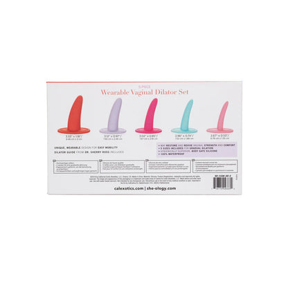 Kit de Dilatadores Vaginais e Anais Multicolor com 5 Peças
