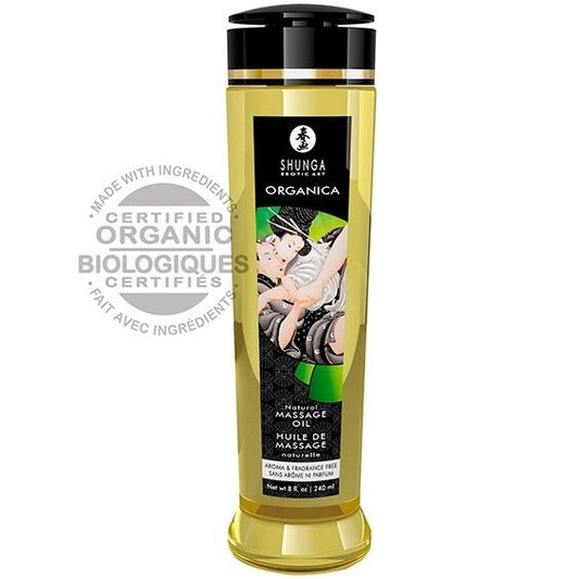 SHUNGA Óleo de Massagem Orgânico Natural 240ml para massagens sensuais e relaxamento