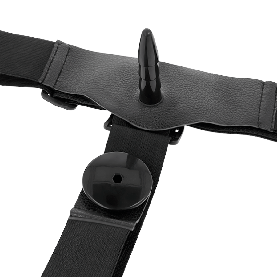 Harness Attraction Arnês com Dildo Duplo Wayne 16.5 cm - Dupla Penetração.