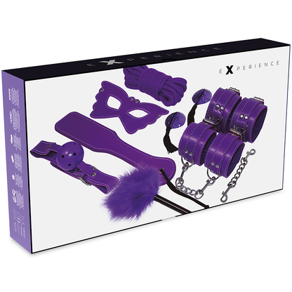 Kit BDSM Fetish Série Roxa EXPERIENCE com 8 peças para exploração sensual e segura