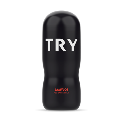 Masturbador masculino JAMYJOB mostrando sua textura interna e design ergonómico