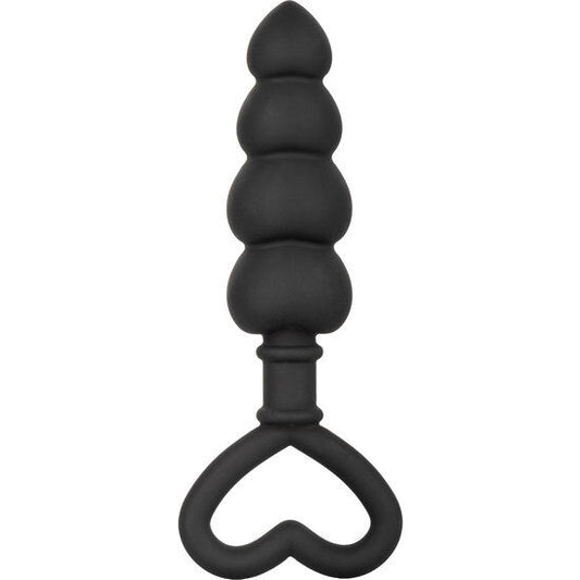 Sonda Anal de Silicone com Alça em Coração 11.5 cm