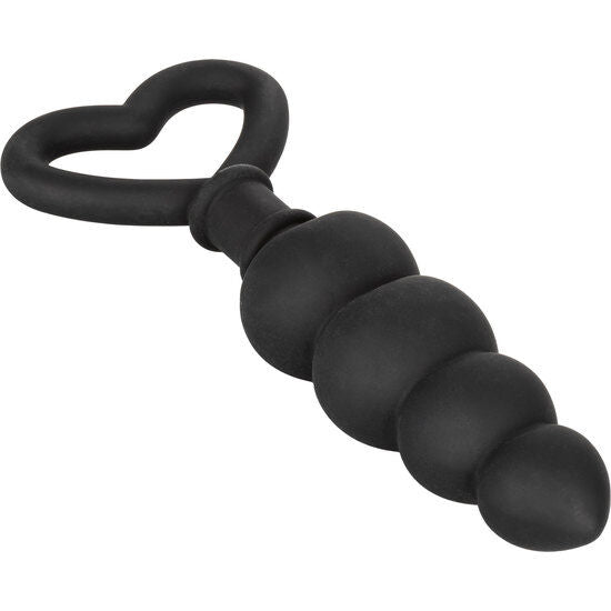 Sonda Anal de Silicone com Alça em Coração 11.5 cm