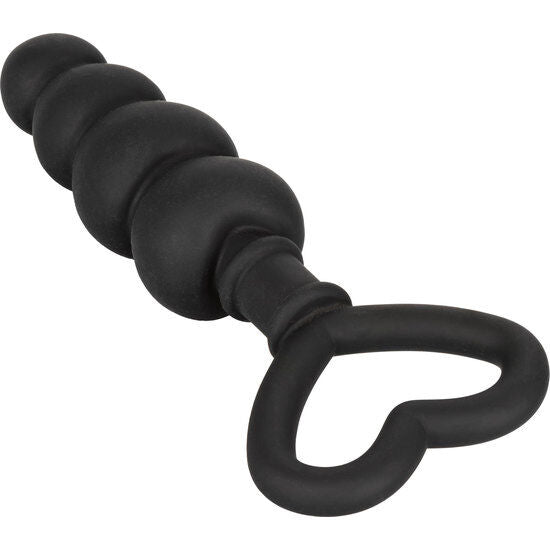 Sonda Anal de Silicone com Alça em Coração 11.5 cm