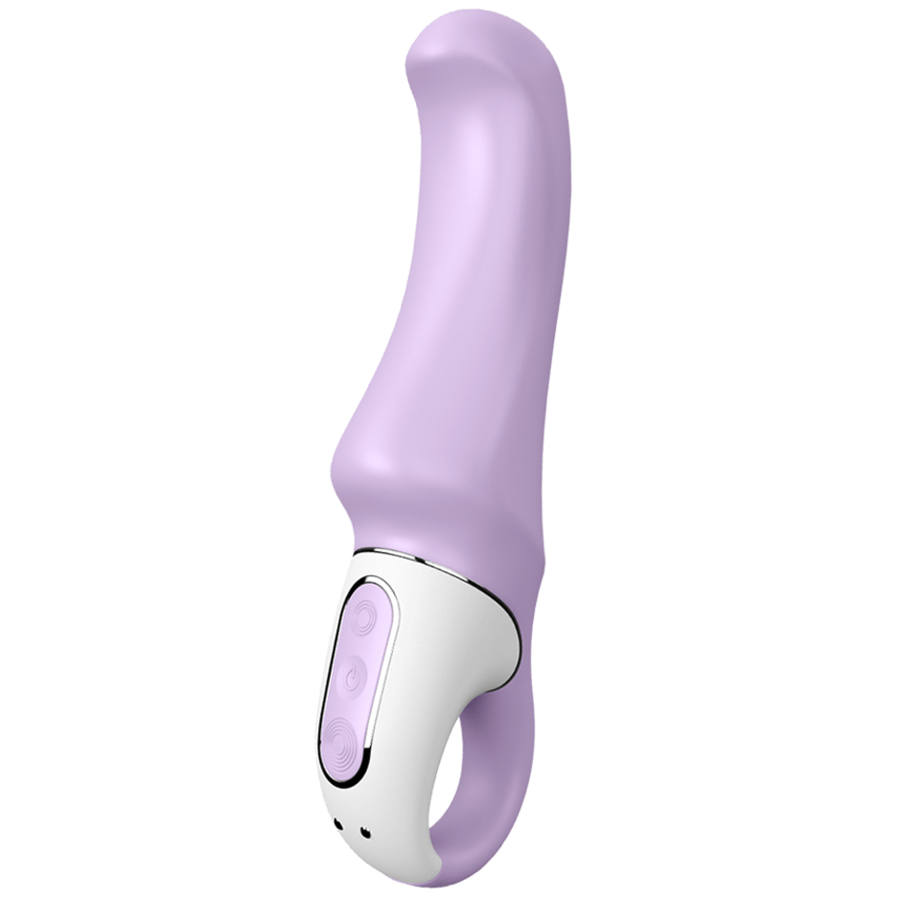 Close-up do Satisfyer Vibrador Vibes Charming Smile, destacando seu design elegante e silicone suave.