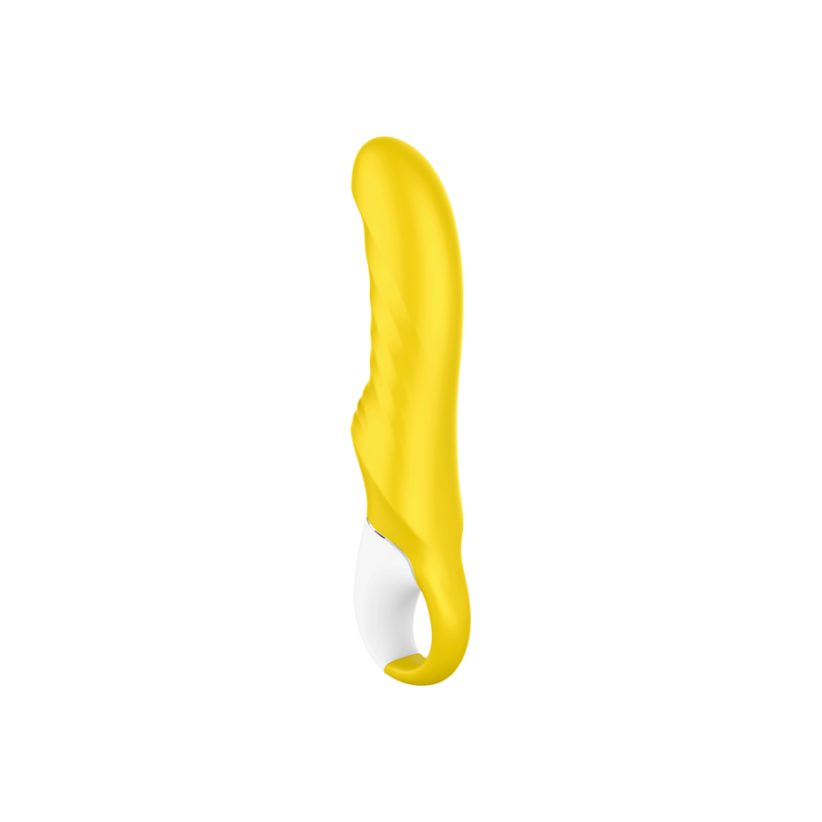 Satisfyer Vibrador Vibe Yummy Sunshine, exibindo seu design ergonômico e cor vibrante.