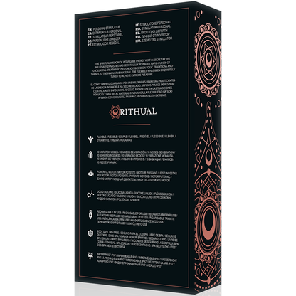 Close-up of the RITHUAL Vibrador Estimulador Ponto G Kriya Recarregável, showing its ergonomic design and smooth silicone texture.