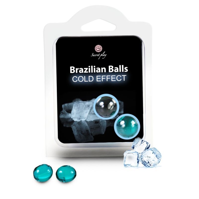 SECRETPLAY Bolinhas Explosivas Efeito Frio 2 Unidades para preliminares sensoriais e lubrificação.