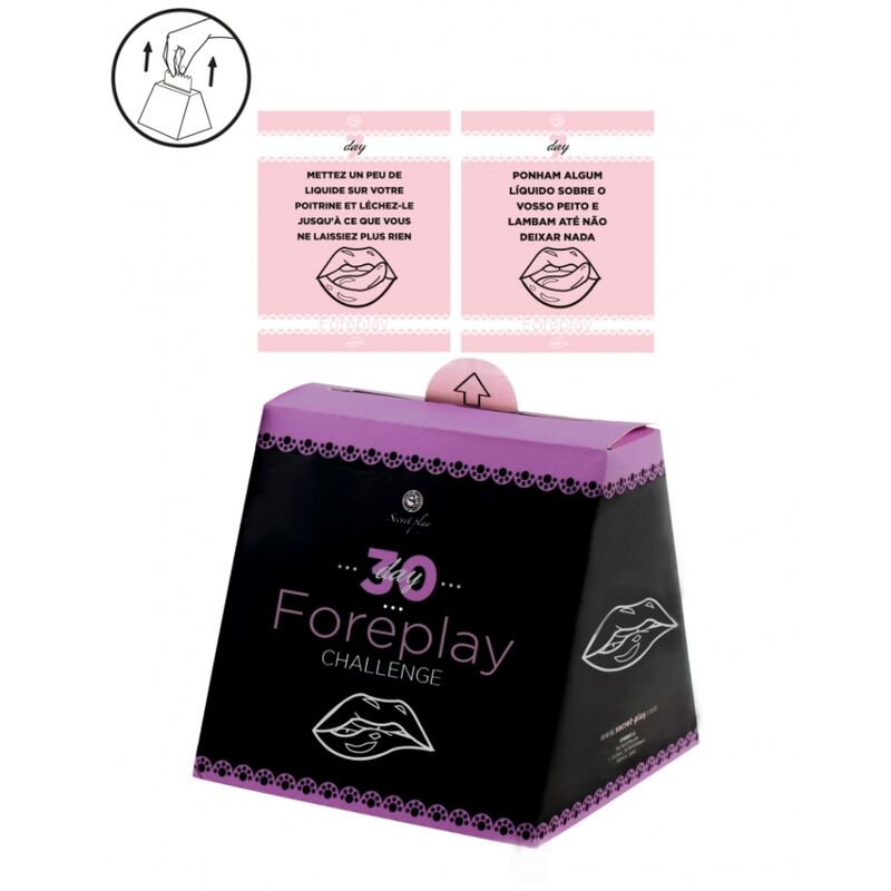 SECRETPLAY Jogo Desafio 30 Dias de Relacionamentos Íntimos, cartas e embalagem