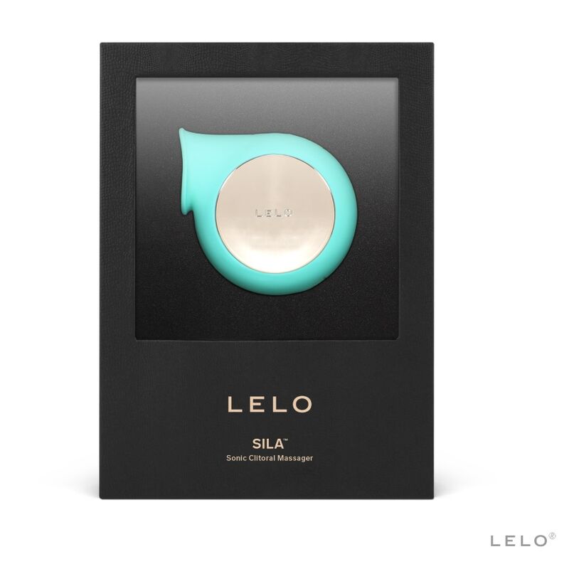 Close-up of the LELO Estimulador Clitoriano Sila Aqua Ondas Sónicas, showing its unique design and silicone texture.
