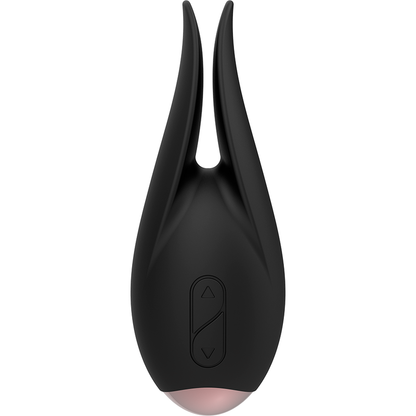 Estimulador Clitoriano COQUETTE CHIC DESIRE Preto/Ouro, mostrando o design elegante e material de silicone.