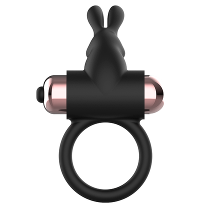Anel vibratório COQUETTE CHIC DESIRE em preto e ouro para casais