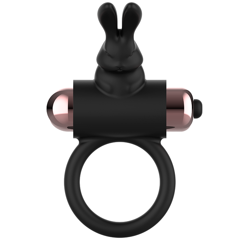 Anel vibratório COQUETTE CHIC DESIRE em preto e ouro para casais