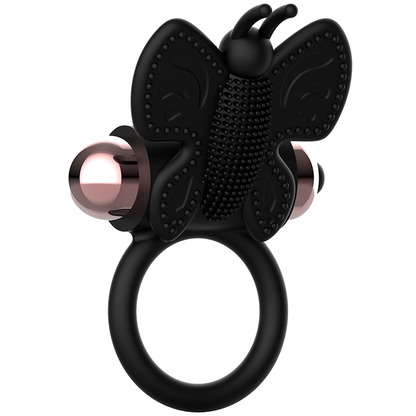 Anel Borboleta Vibrador COQUETTE CHIC DESIRE Preto/Ouro, ideal para casais e estimulação dupla.