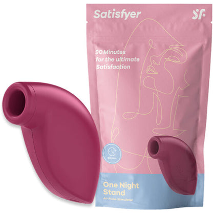 Satisfyer One Night Stand - Estimulador de Ondas de Pressão em vermelho berry, mostrando seu design compacto.
