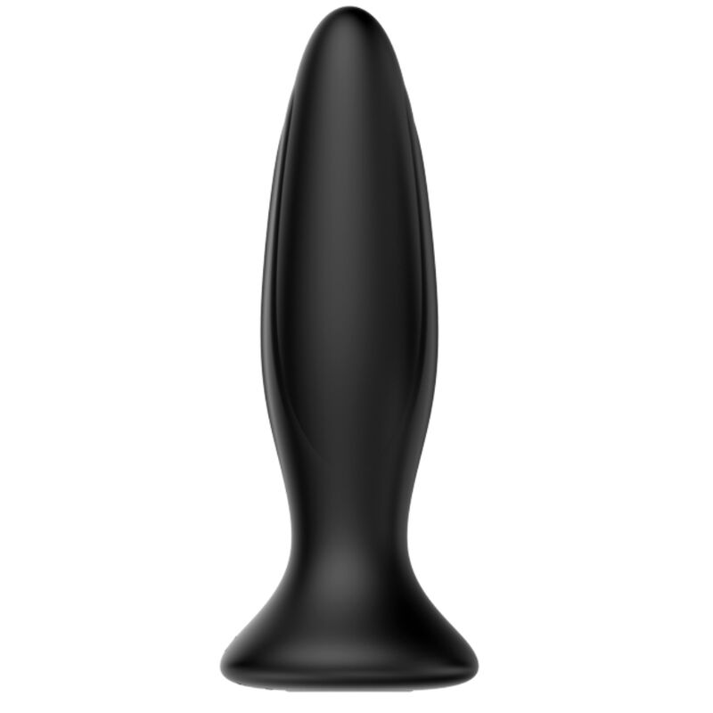 MR PLAY Plug Anal Vibrador Recarregável Preto com 12 Modos de Vibração
