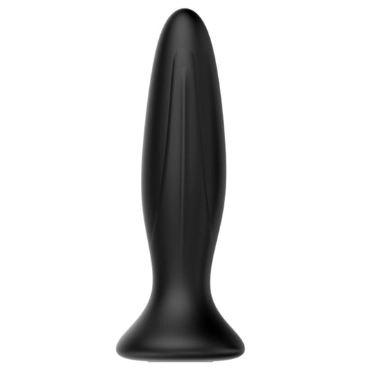 MR PLAY Plug Anal Vibrador Recarregável Preto com 12 Modos de Vibração