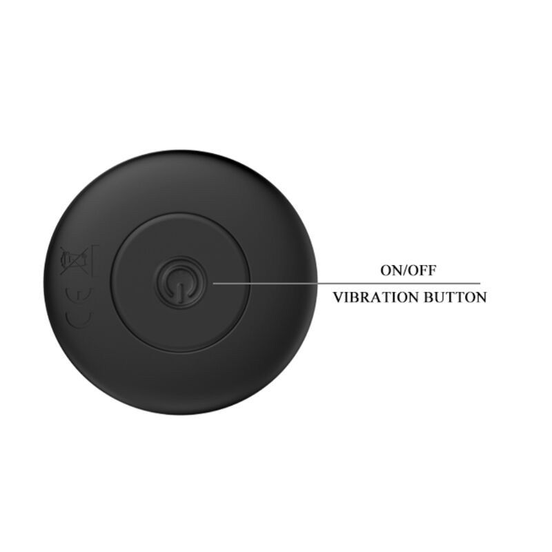 MR PLAY Plug Anal Vibrador Recarregável Preto com 12 Modos de Vibração