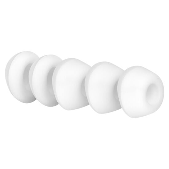 Satisfyer Tampas de Substituição Pro 2 NG 5 Unidades, mostrando as diferentes pontas de silicone de grau médico para renovar o estimulador.
