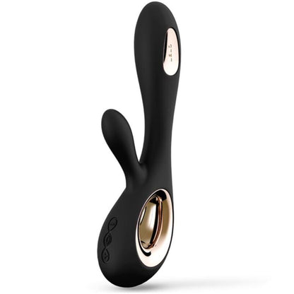 LELO Vibrador Coelho SORAYA WAVE preto com tecnologia WaveMotion™ para estimulação dupla do Ponto G e clitóris.